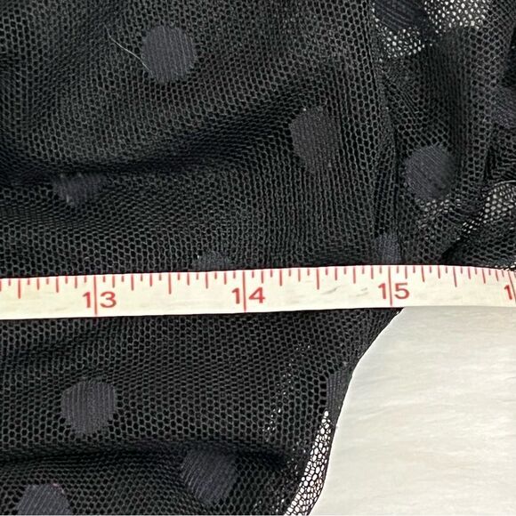 White House Black Market Y2K Sheer Mesh Polka Dot Top XS - Picture 6 of 10